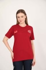 YENİ Acil Sağlık Sıfır Yaka Bordo Penye T-shirt (Unisex)