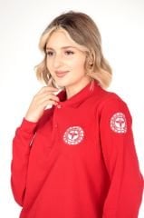 YENİ Kırmızı Uzun Kollu Lacoste 112 Acil Sağlık T-shirt (Unisex)