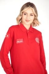 YENİ Kırmızı Uzun Kollu Lacoste 112 Acil Sağlık T-shirt (Unisex)