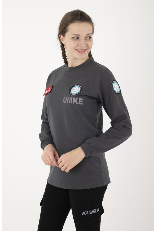 Yeni UMKE Füme Sıfır Yaka Swit (Unisex-Kışlık)