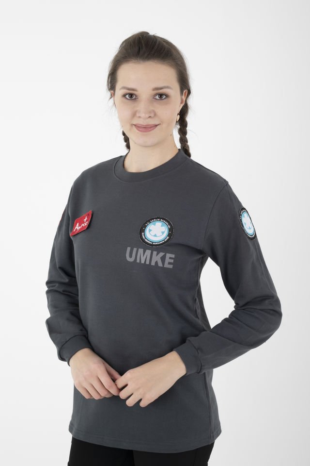 Yeni UMKE Füme Sıfır Yaka Swit (Unisex-Kışlık)