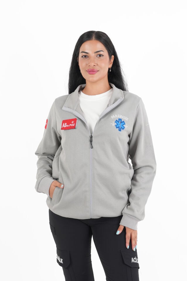 Paramedik Açık Gri Pike Kumaş Polar (Unisex)