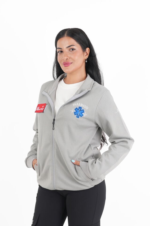Paramedik Açık Gri Pike Kumaş Polar (Unisex)