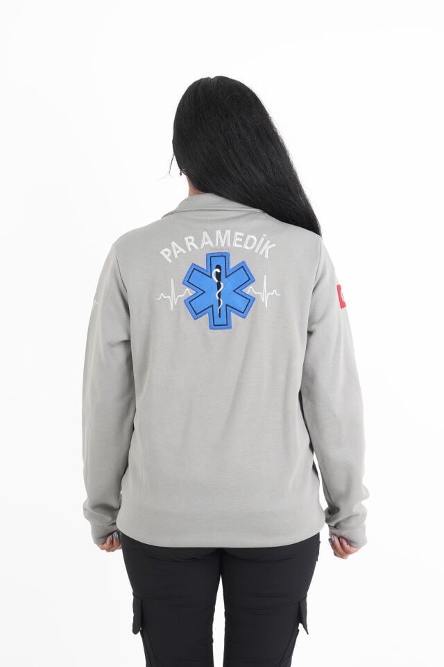 Paramedik Açık Gri Pike Kumaş Polar (Unisex)