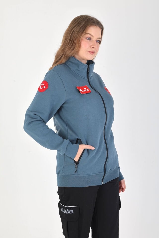 Yeni 112 Acil Sağlık Petrol Mavisi Polar (3 İplik -Unisex)