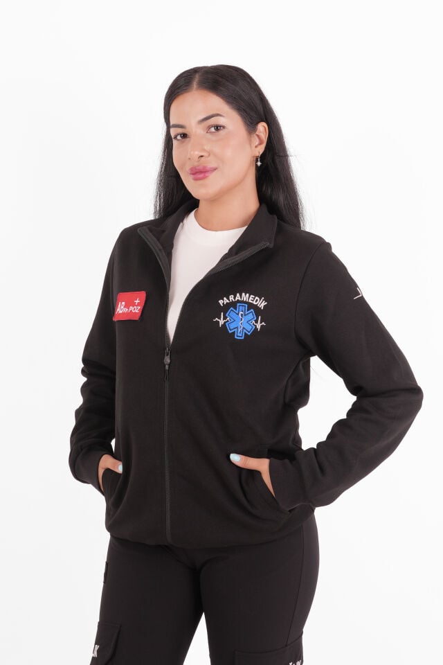 Paramedik Siyah Pike Kumaş Polar (Unisex)