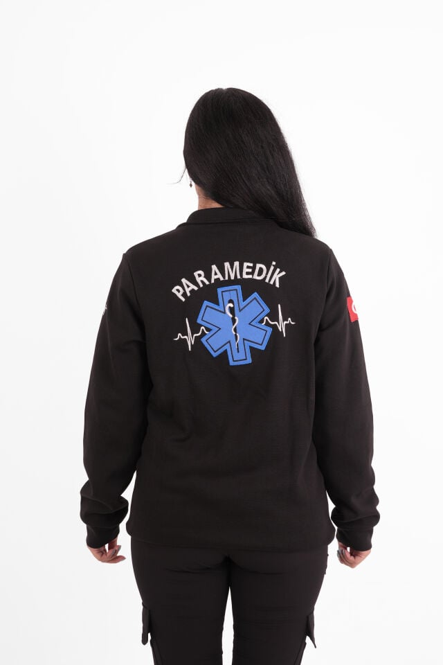 Paramedik Siyah Pike Kumaş Polar (Unisex)