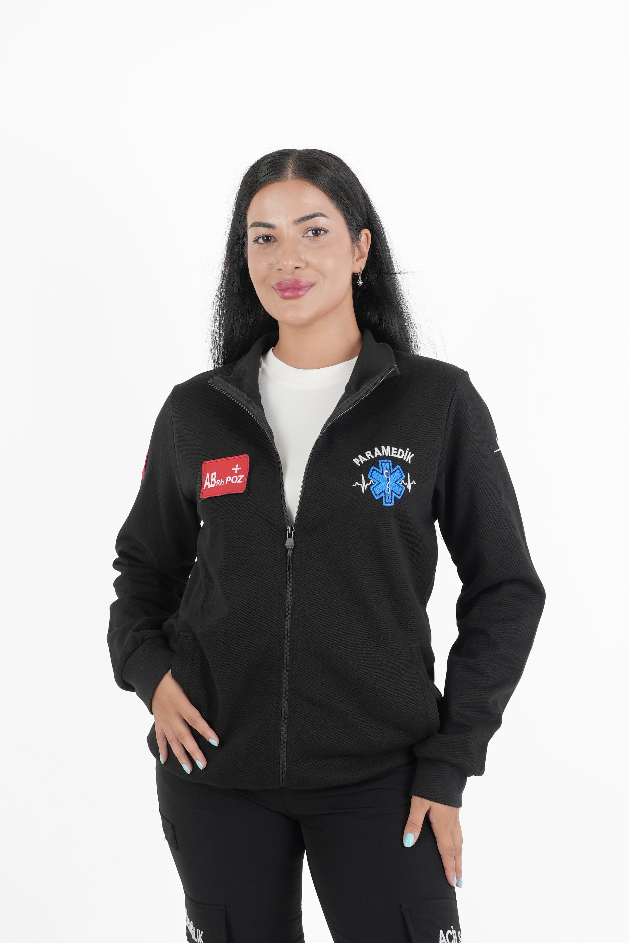 Paramedik Siyah Pike Kumaş Polar (Unisex)