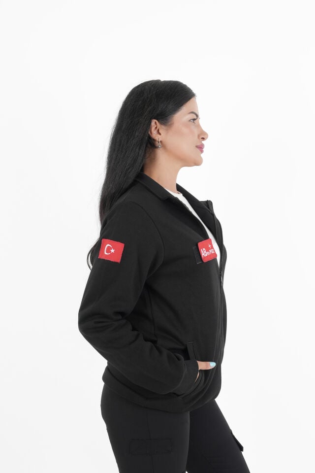 Paramedik Siyah Pike Kumaş Polar (Unisex)