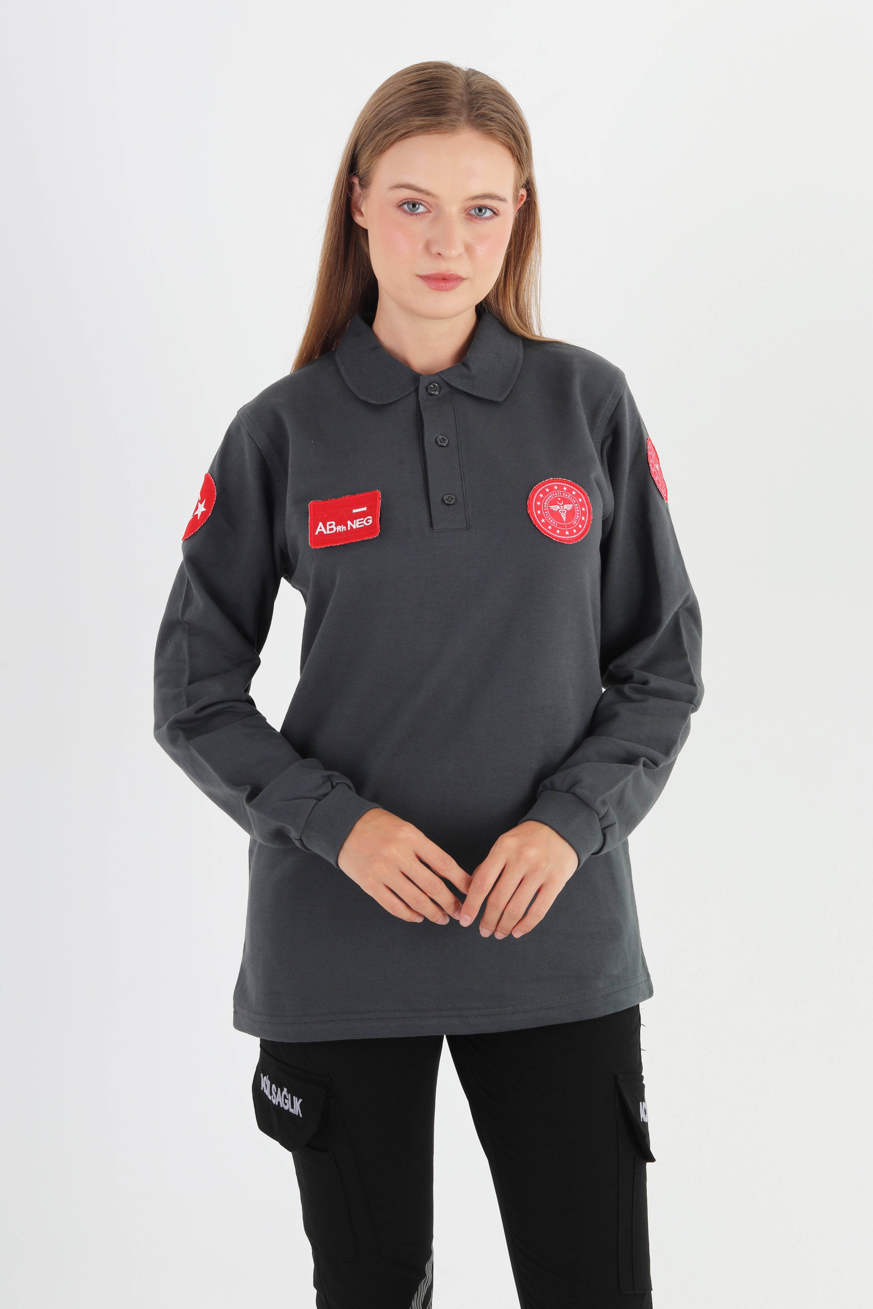 Yeni 112 Acil Sağlık Füme Polo Yaka Swit (UNİSEX)