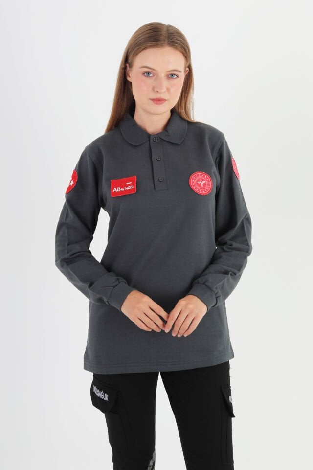 Yeni 112 Acil Sağlık Füme Polo Yaka Swit (UNİSEX)