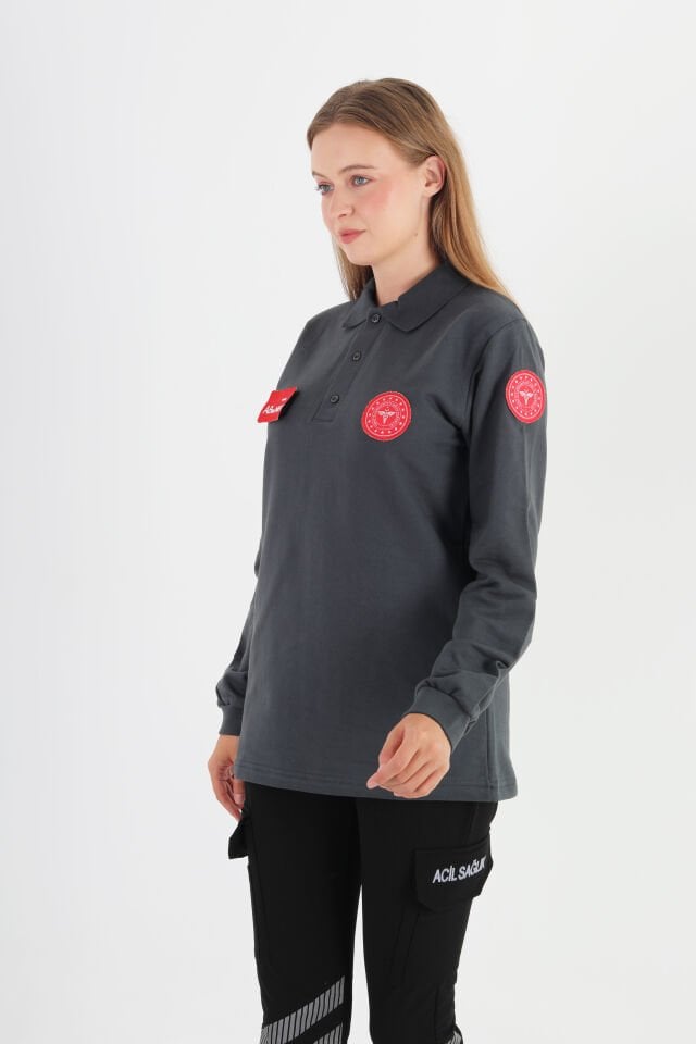 Yeni 112 Acil Sağlık Füme Polo Yaka Swit (UNİSEX)