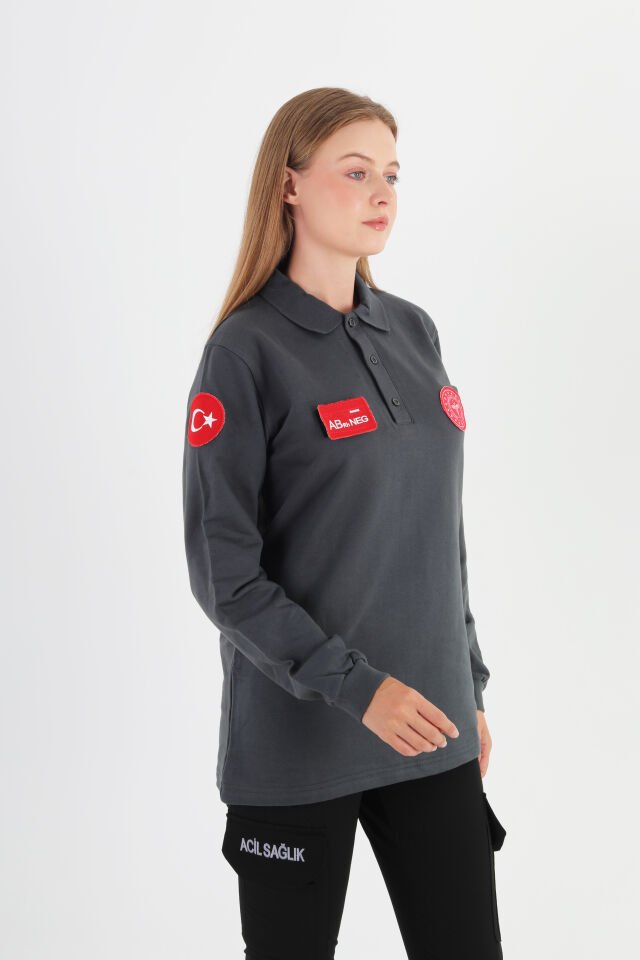Yeni 112 Acil Sağlık Füme Polo Yaka Swit (UNİSEX)