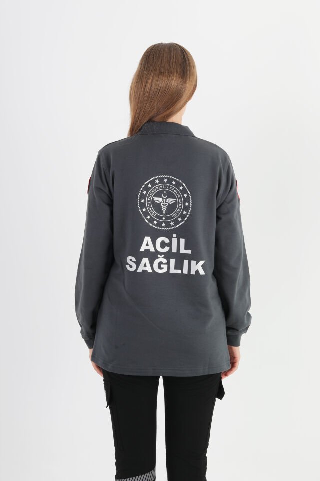 Yeni 112 Acil Sağlık Füme Polo Yaka Swit (UNİSEX)