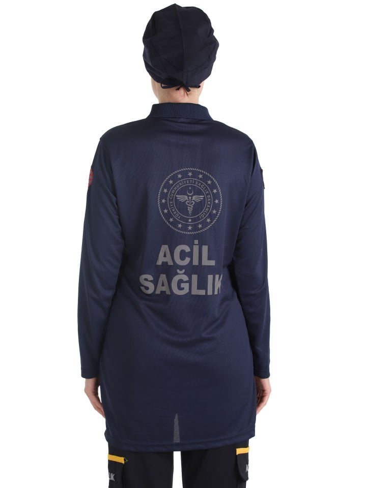 Yeni 112 Acil Sağlık Lacivert Comfort Tunik (Unisex-Fileli)