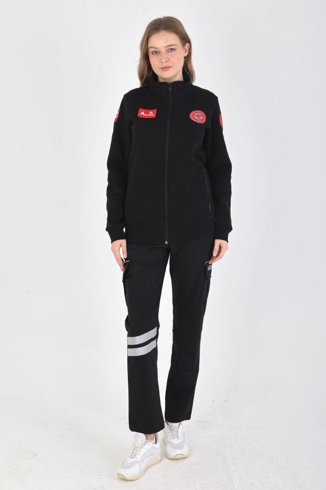 YENİ 112 Acil Sağlık Siyah Polar (3 İplik-Unisex)