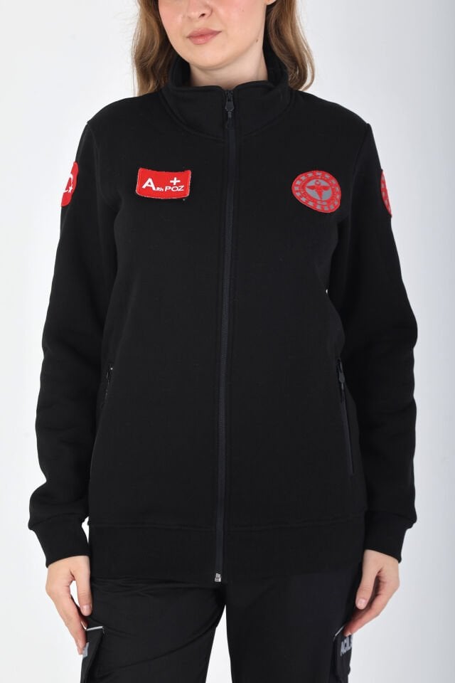 YENİ 112 Acil Sağlık Siyah Polar (3 İplik-Unisex)