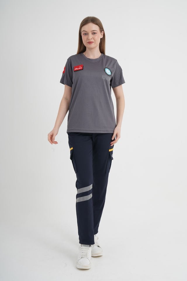 Yeni UMKE Füme Sıfır Yaka Comfort T-shirt (Unisex-Fileli)