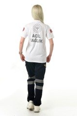 Yeni 112 Acil Sağlık Polo Yaka Comfort T-shirt (Unisex-Fileli)