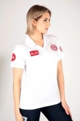 Yeni 112 Acil Sağlık Beyaz Polo Yaka Comfort T-shirt (Unisex-Fileli)