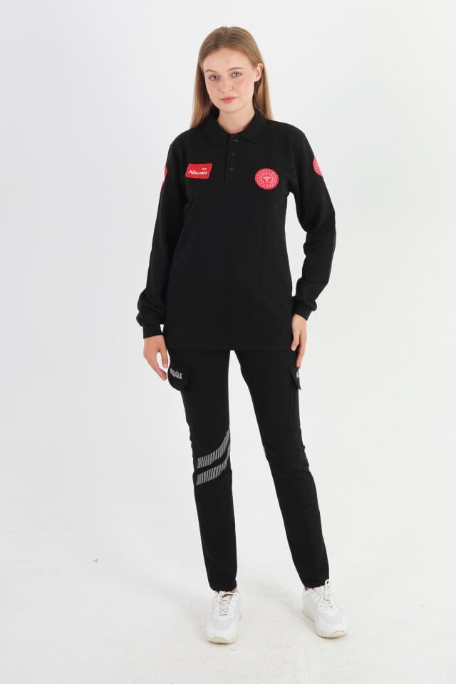 Yeni 112 Acil Sağlık Siyah Polo Yaka Swit (UNİSEX)