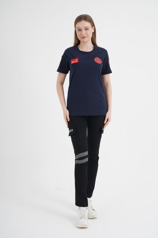 YENİ 112 Acil Sağlık Lacivert Penye T-Shirt (Unisex)