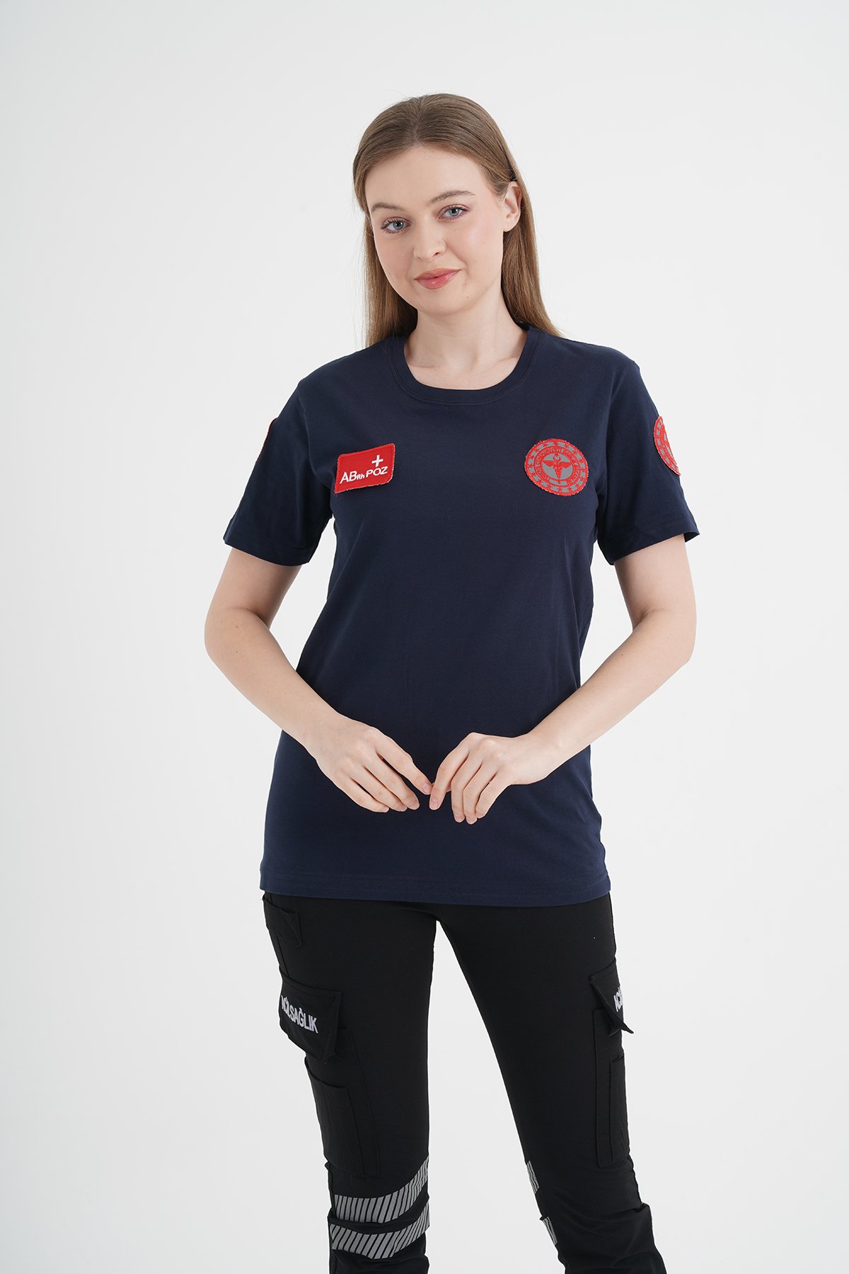 YENİ 112 Acil Sağlık Lacivert Penye T-Shirt (Unisex)