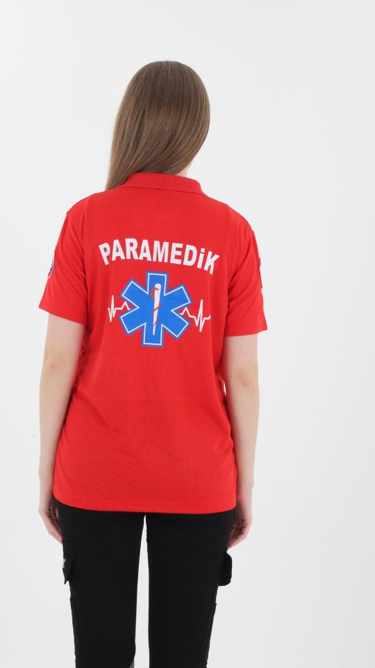 Yeni Paramedik Kırmızı Comfort T-shirt(Unisex-Fileli)