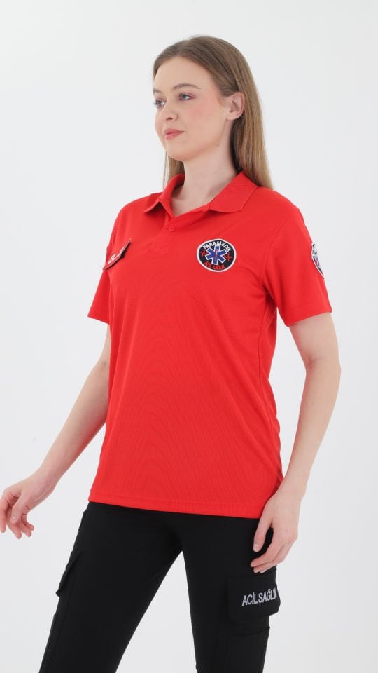 Yeni Paramedik Kırmızı Comfort T-shirt(Unisex-Fileli)