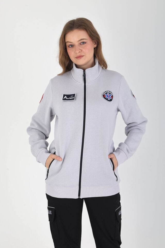 Yeni Paramedik Açık Gri Polar (3 İplik Kumaş-Unisex)