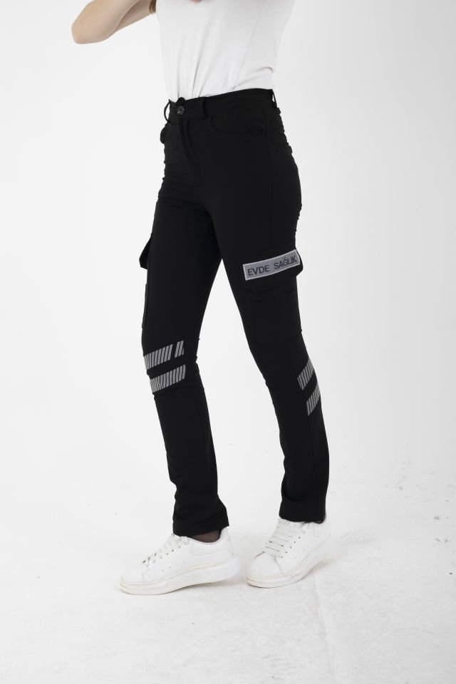 Yeni Evde Sağlık Siyah Likralı Outdoor Pantolon (Unisex)