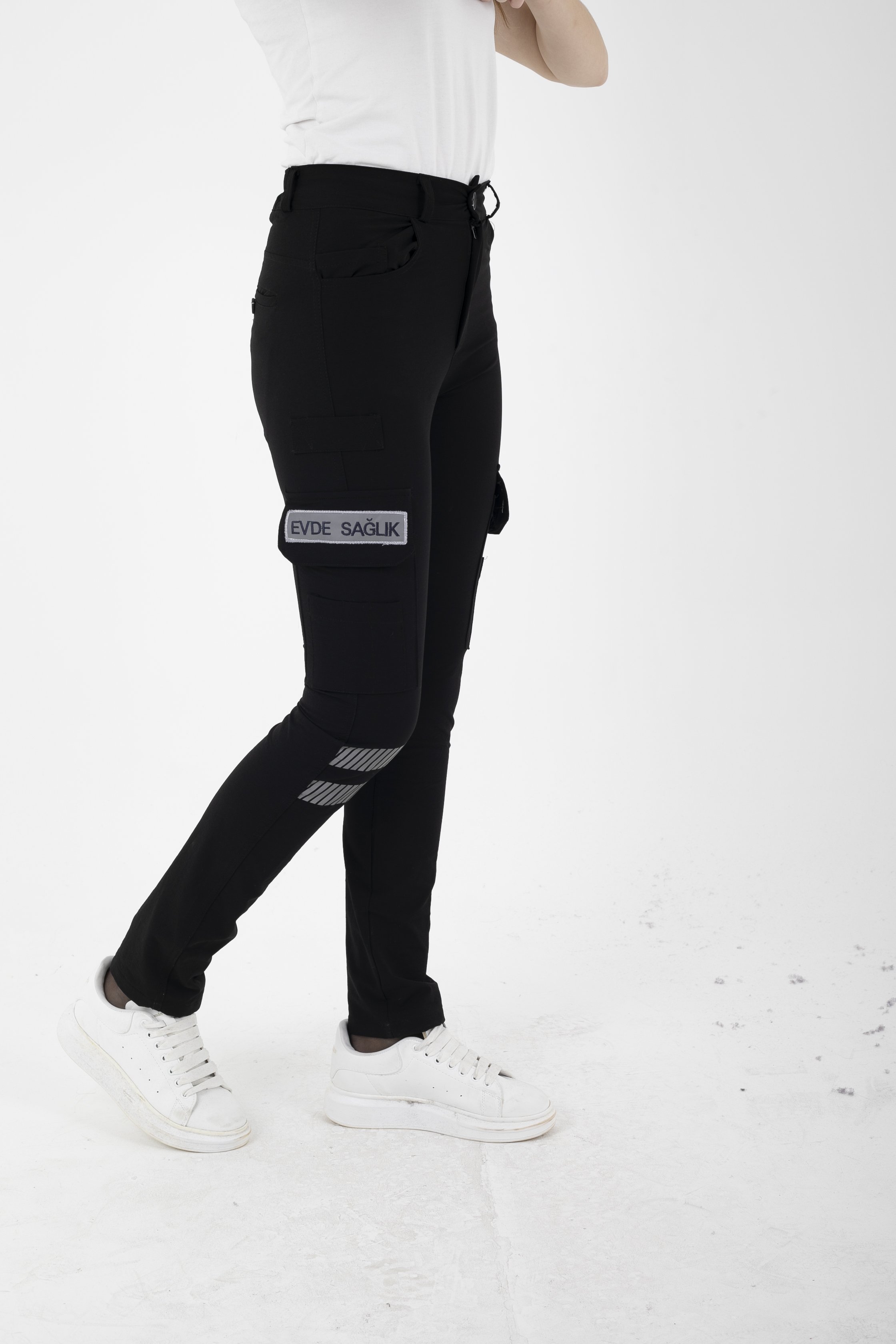 Yeni Evde Sağlık Siyah Likralı Outdoor Pantolon (Unisex)