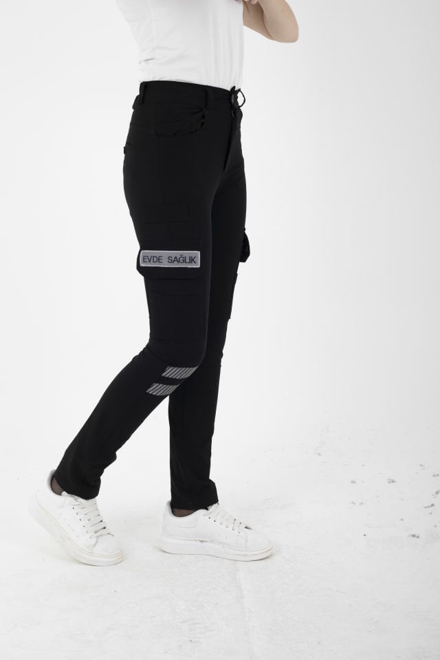 Yeni Evde Sağlık Siyah Likralı Outdoor Pantolon (Unisex)