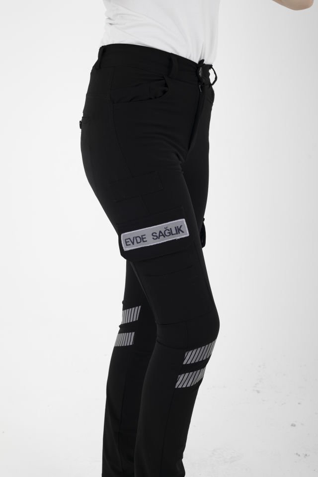 Yeni Evde Sağlık Siyah Likralı Outdoor Pantolon (Unisex)