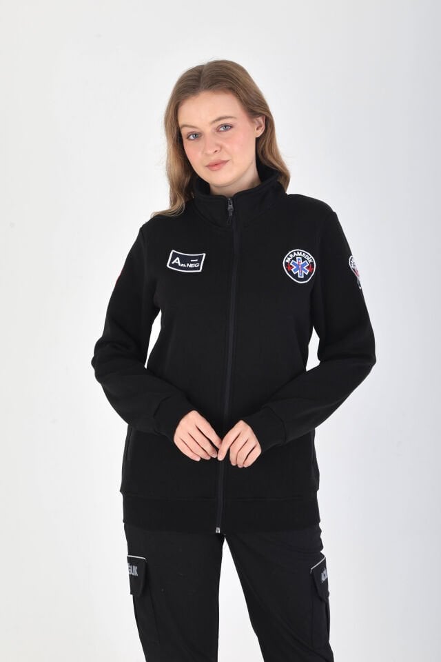 Yeni Siyah Paramedik Polar (3 İplik-Unisex)