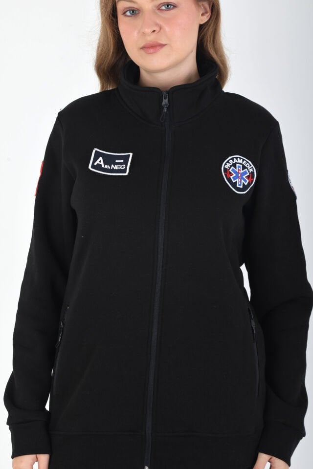Yeni Siyah Paramedik Polar (3 İplik-Unisex)