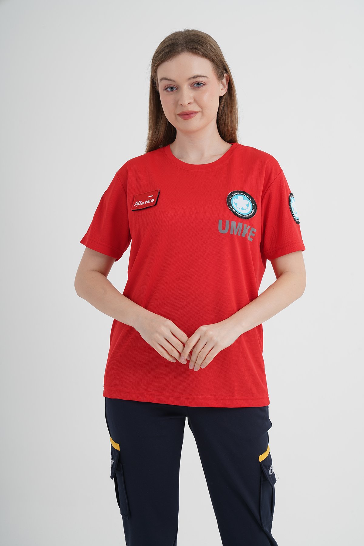 UMKE Sıfır Yaka Kırmızı Comfort T-Shirt (Unisex)