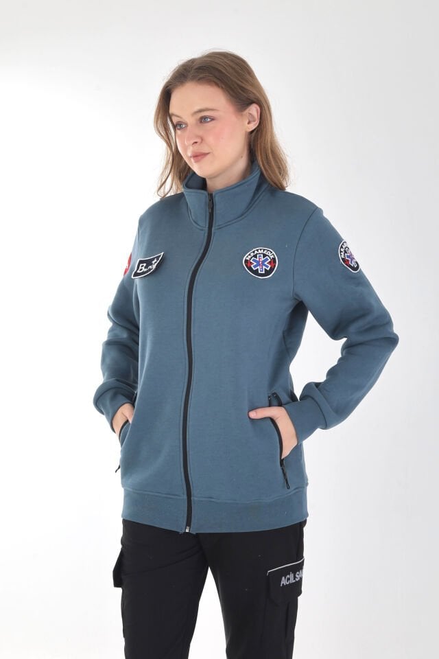 Yeni Petrol Mavisi Paramedik Polar (3 İplik Kumaş- Unisex)