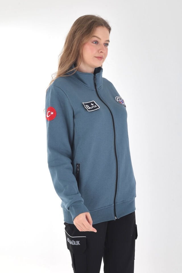 Yeni Petrol Mavisi Paramedik Polar (3 İplik Kumaş- Unisex)