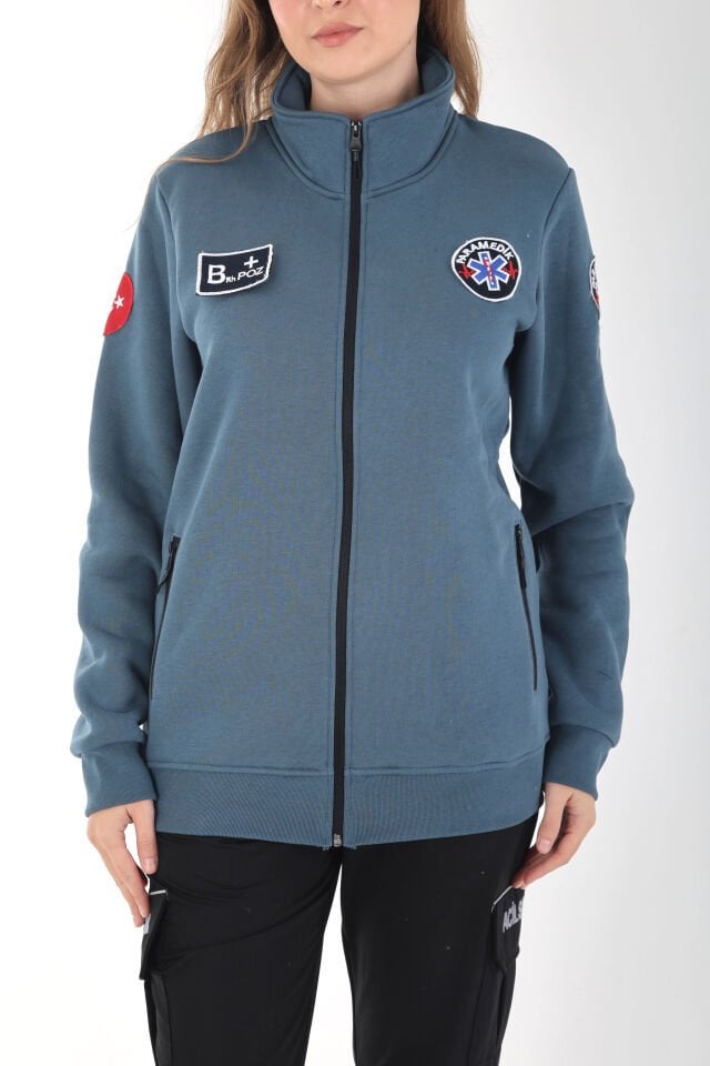 Yeni Petrol Mavisi Paramedik Polar (3 İplik Kumaş- Unisex)