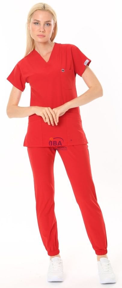 Premium Jogger (Lastikli paça) Likralı Kırmızı Takım