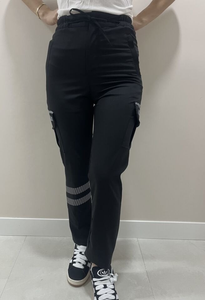 YENİ Premium Acil Sağlık Siyah Likralı Pantolon (Unisex)
